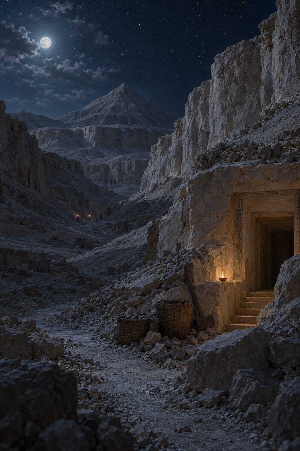The Valley of the Kings by moonlight.